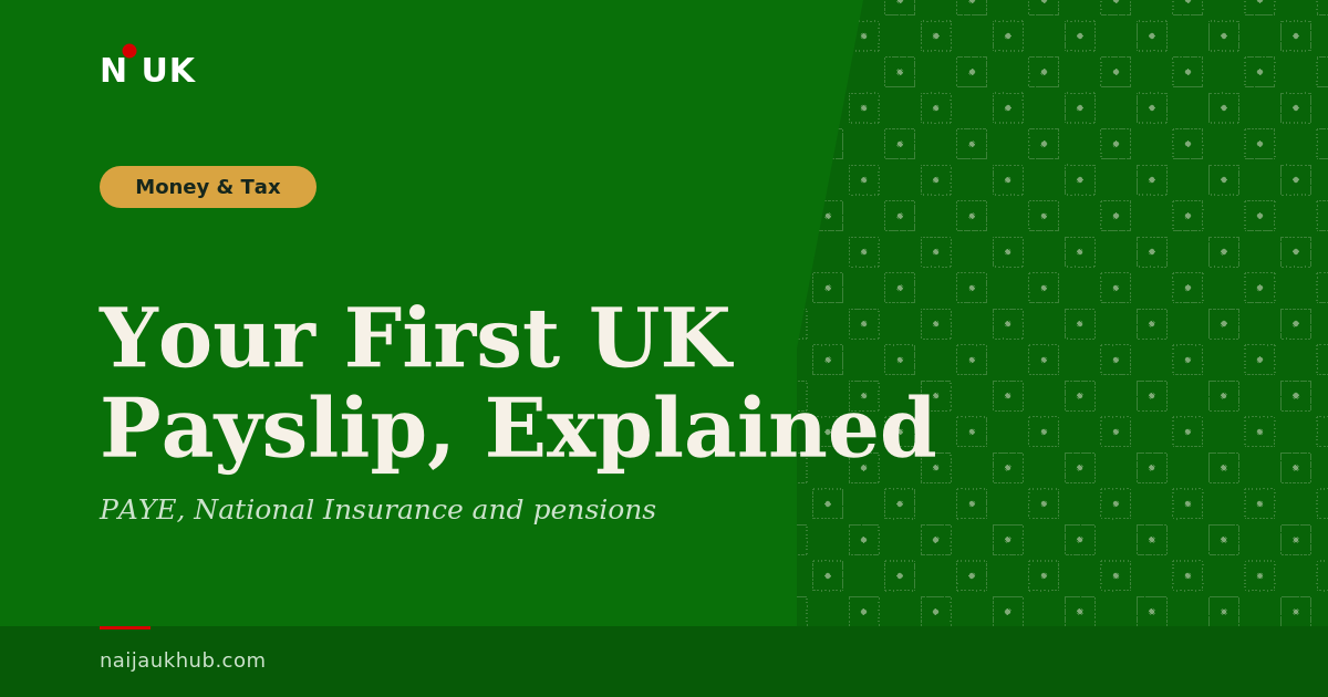 UK Payslips & Tax for First-Time Workers